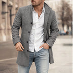 Franck | Long-Sleeved Jacket with Buttons and Tartan Pattern