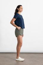 Luca Track Shorts / Olive Striped