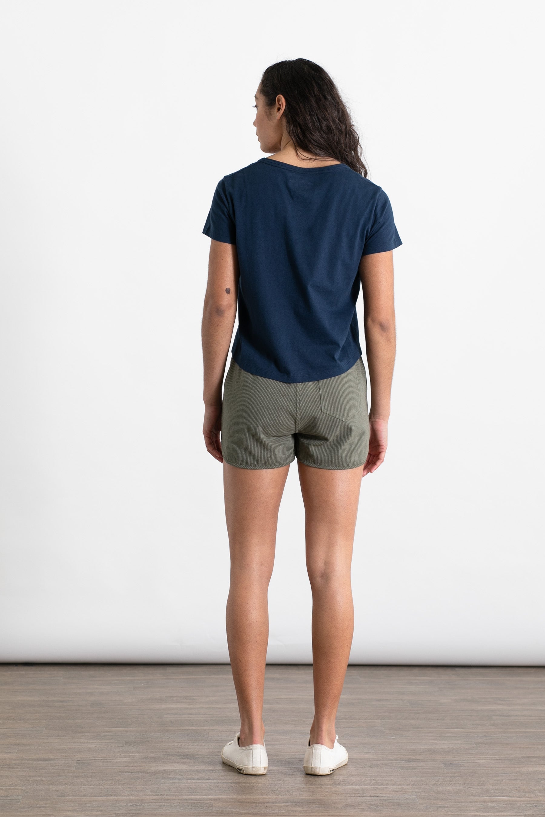 Luca Track Shorts / Olive Striped