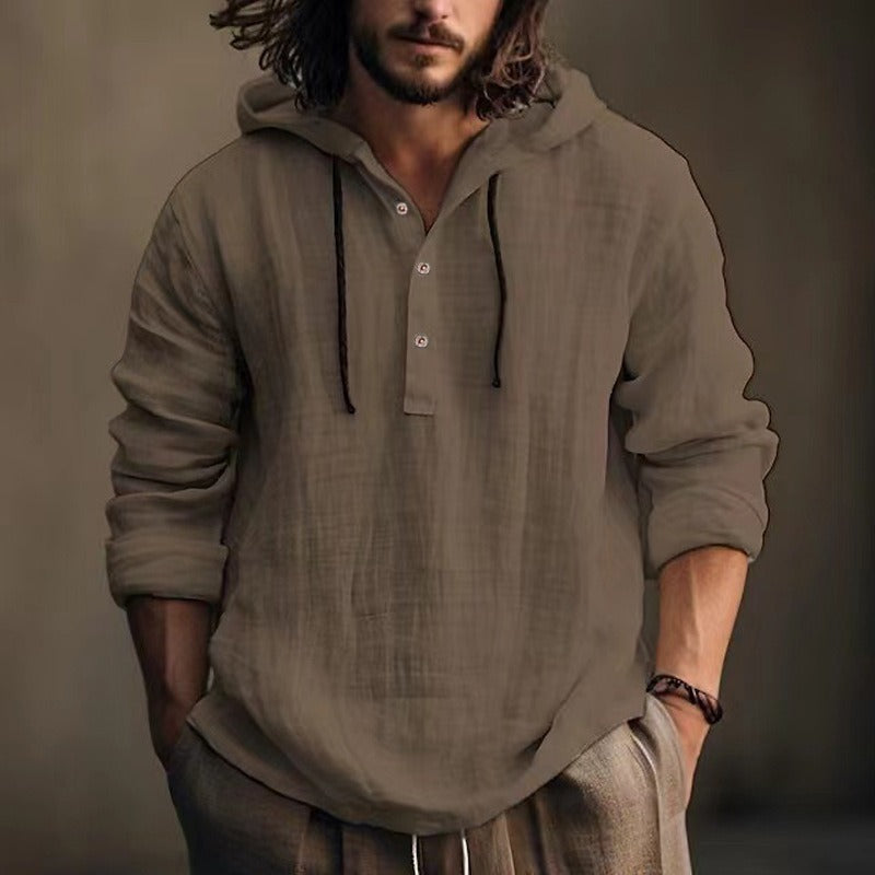 Bradley | Elegant Long-Sleeve Shirt with Hood
