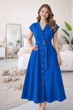 Dress with Metallic Belt for Women