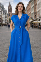 Dress with Metallic Belt for Women