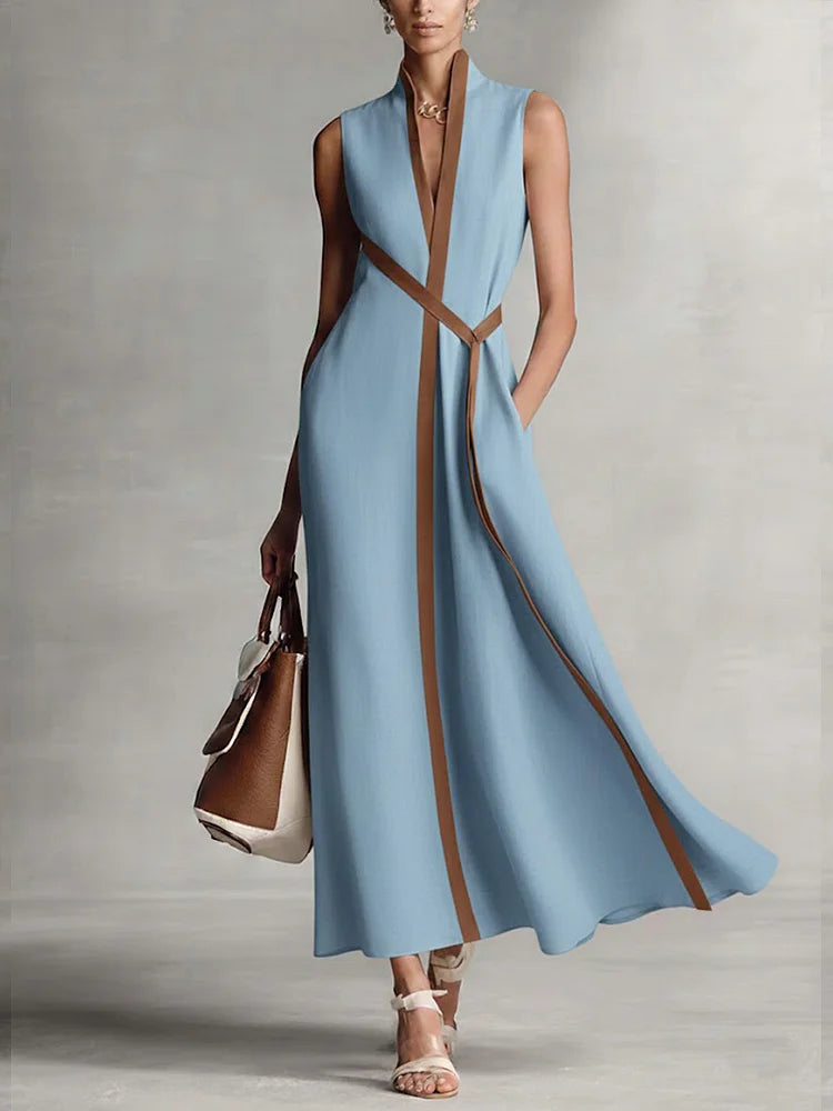 Mirena | Loose sleeveless cotton linen dress