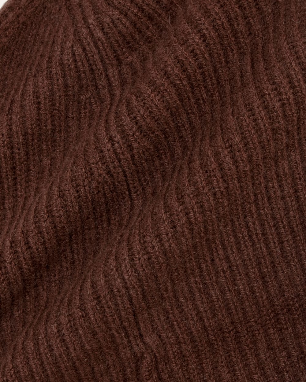 Cashmere Beanie with Stripes | Dark Mahogany