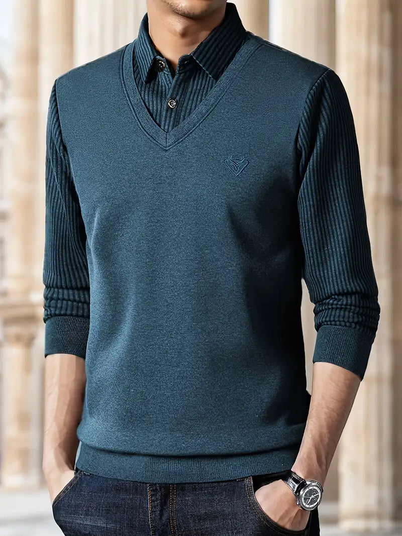 Leroy - Casual Sweater with Long Sleeves in Knit