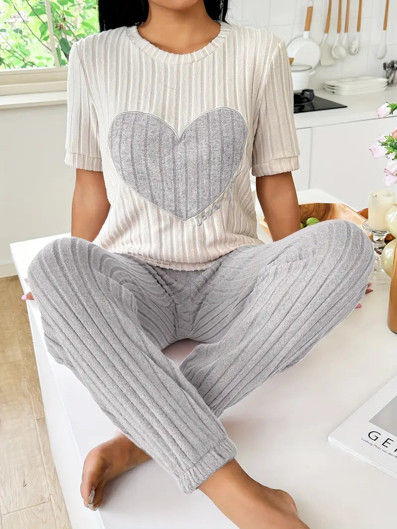 Pyjama Set Amore in Rib Velours