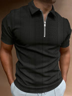 Rocco | Knitted jacquard polo with lapel