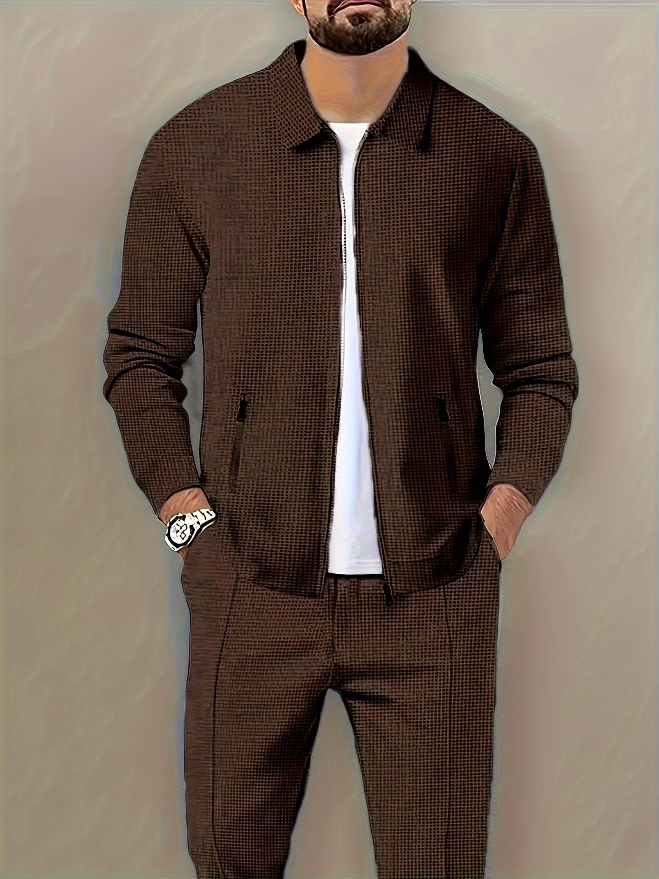 Marvin – Casual Polyester Jacket with Zip