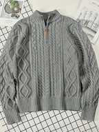 Rabada | Pullover with Half Zip and Stand-Up Collar
