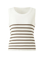 Striped Acetate and Cotton Tank Top