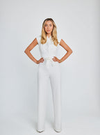 Sleeveless Jumpsuit with Wide Legs