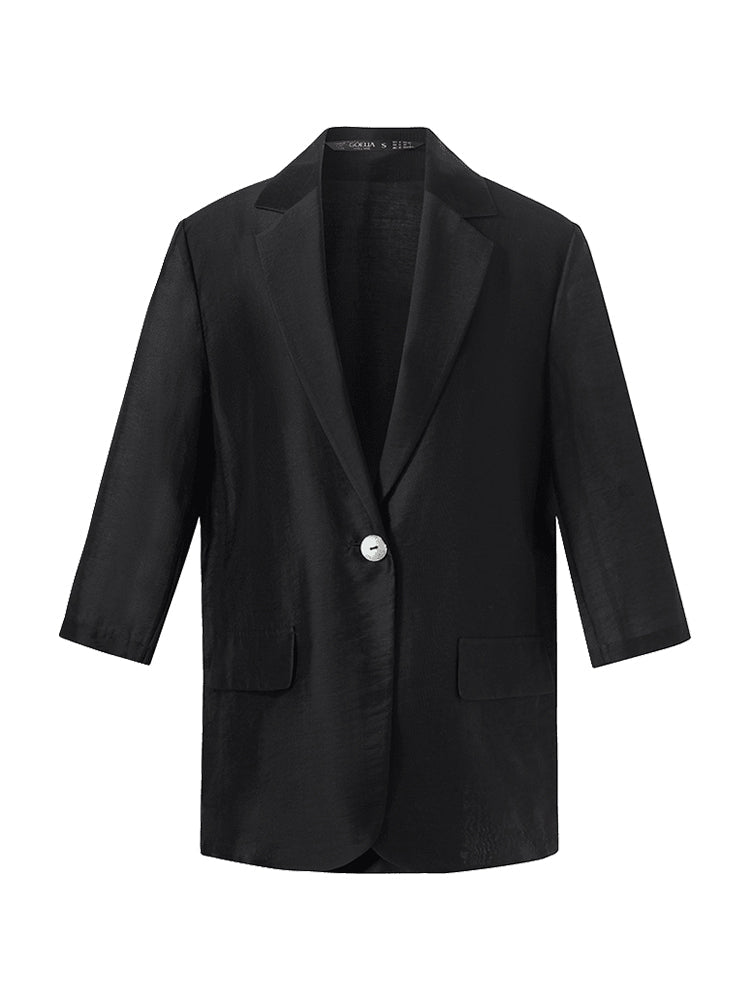 Ladies' Tencel Jacket with One Button