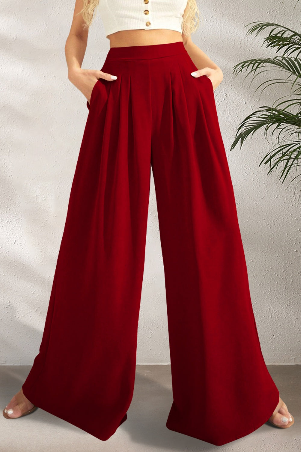 ZY | Wide Leg High-Waisted Trousers