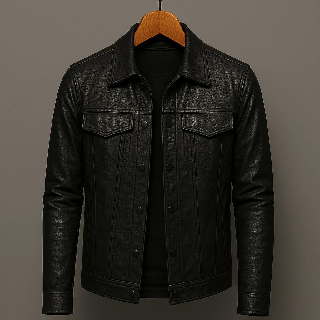 Lulzim | Casual Slim Fit Leather Jacket
