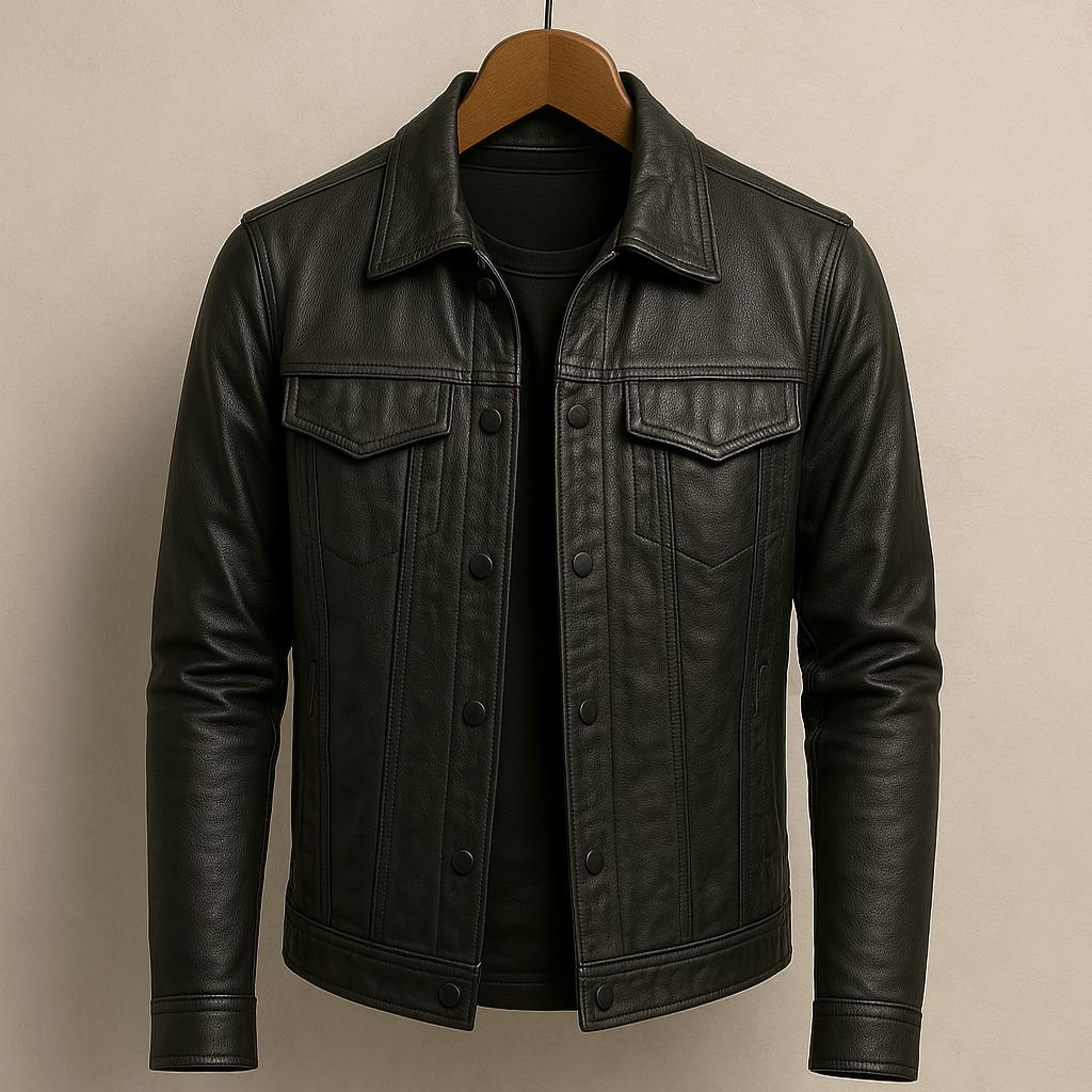 Lulzim | Casual Slim Fit Leather Jacket