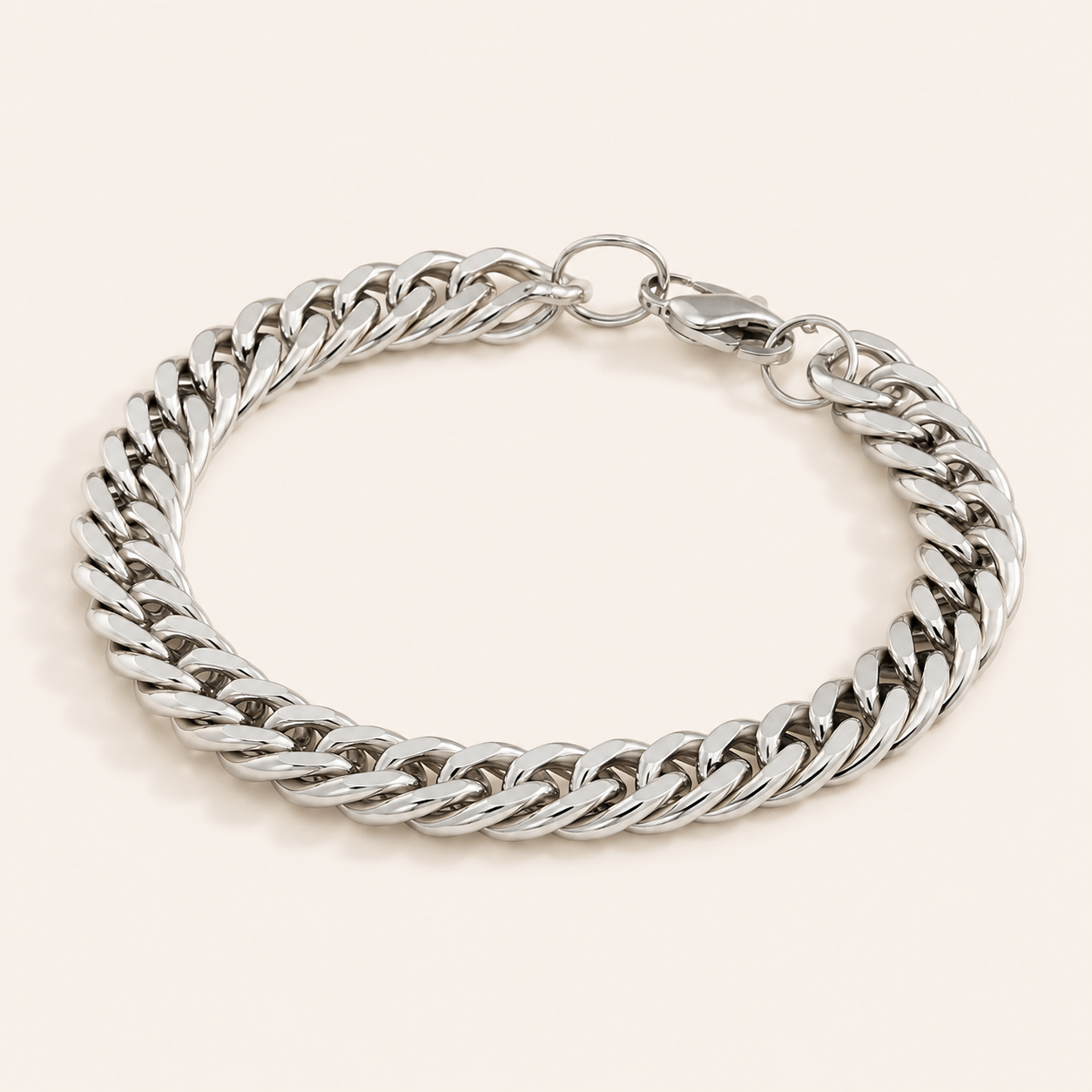 Henry | Mannen Zilveren Kleur RVS Zware Kettingarmbanden