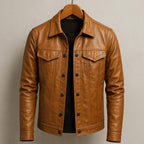 Lulzim | Casual Slim Fit Leather Jacket
