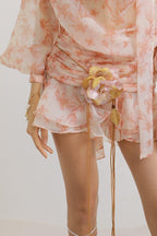Camellia Floral Chiffon Belt