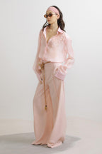 Camellia Floral Chiffon Belt