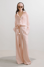 Camellia Floral Chiffon Belt