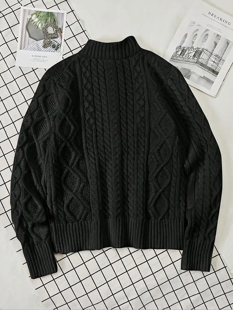 Rabada | Pullover with Half Zip and Stand-Up Collar