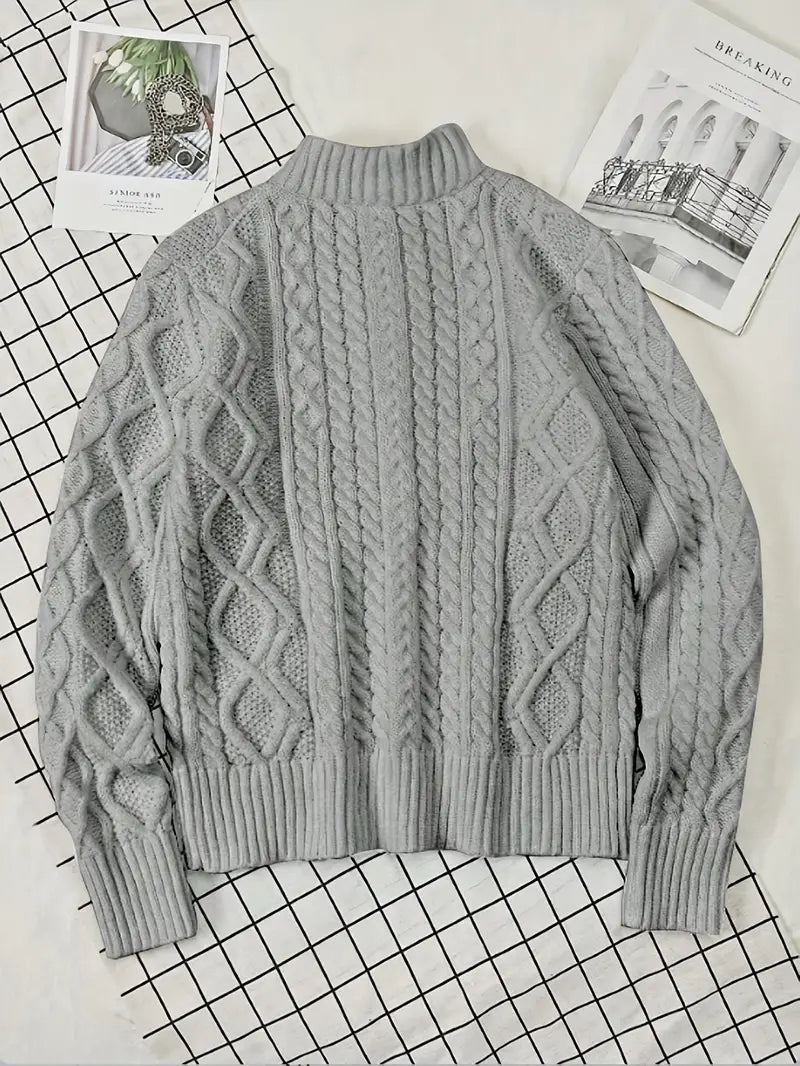 Rabada | Pullover with Half Zip and Stand-Up Collar