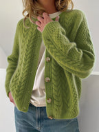 Dwina™ Cardigan with Buttons and Cable Knit Pattern