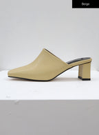 Square Toe Heeled Mules CJ27