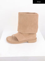 Knee-High Cut Toe Boots CL310