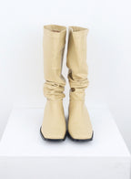 Quadratic Toe Knee-High Boots CU329