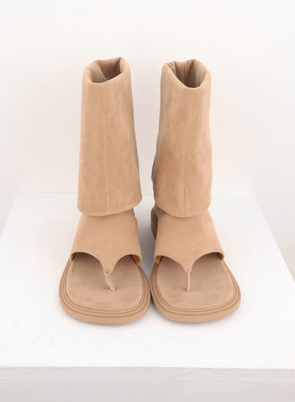 Knee-High Cut Toe Boots CL310