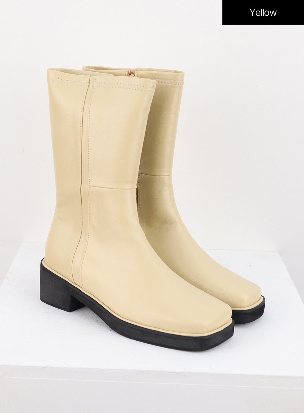 Faux Leather Boots with Side Zip OS302