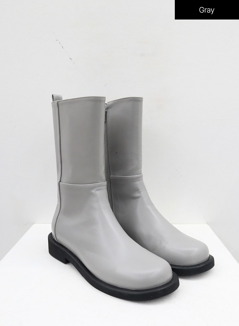 Mid-Calf Side Zip Boots OJ300