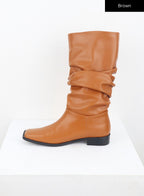 Quadratic Toe Knee-High Boots CU329