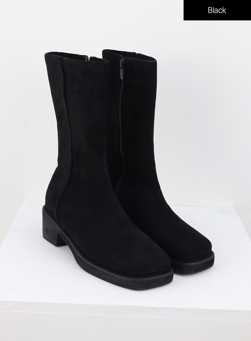 Faux Leather Boots with Side Zip OS302