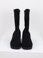 Faux Leather Boots with Side Zip OS302