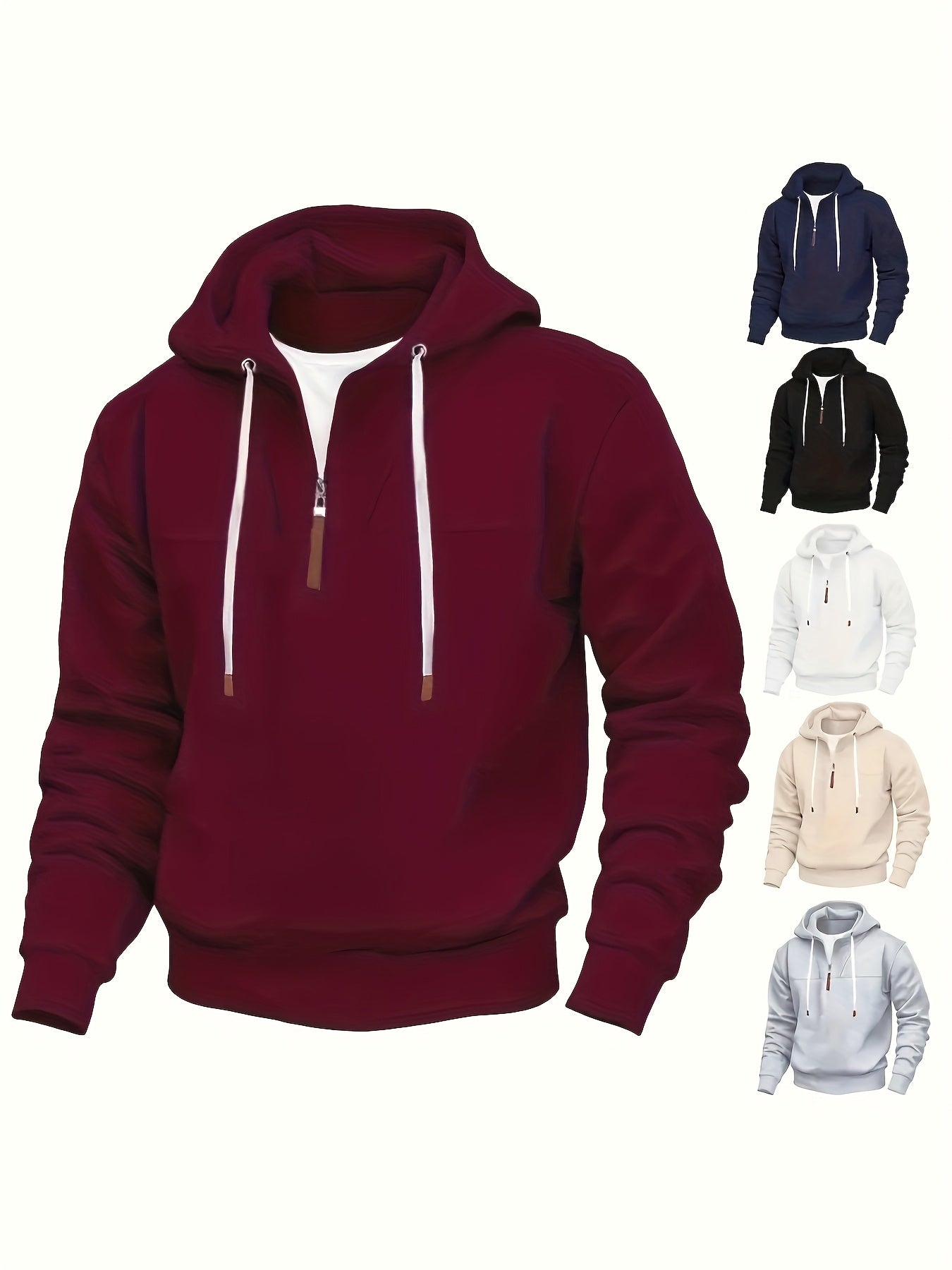 Kolton – Hooded Sweatshirt with Half Zip