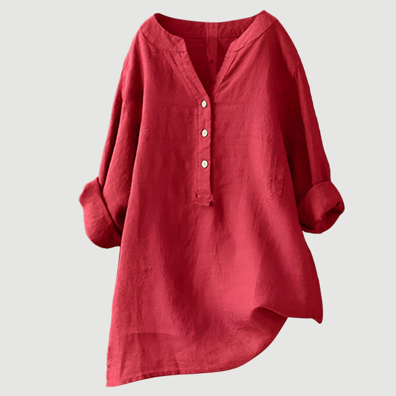 Zarina Women's Linen Blouse – Comfortable, Light & Airy