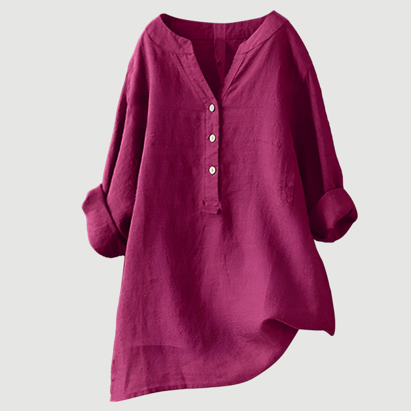 Zarina Women's Linen Blouse – Comfortable, Light & Airy