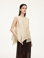 Women's Ruffled Top in Lyocell Blend