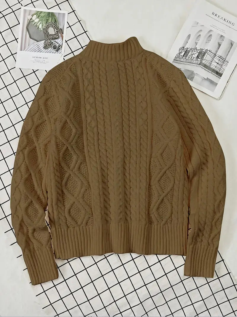 Rabada | Pullover with Half Zip and Stand-Up Collar