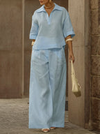 Soraya | Casual Two-Piece Set with Shirt and Trousers