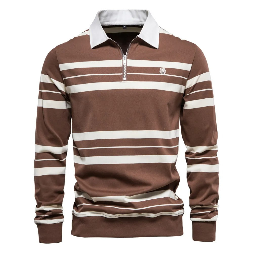 Finesso Men's Long-Sleeve Polo Shirt