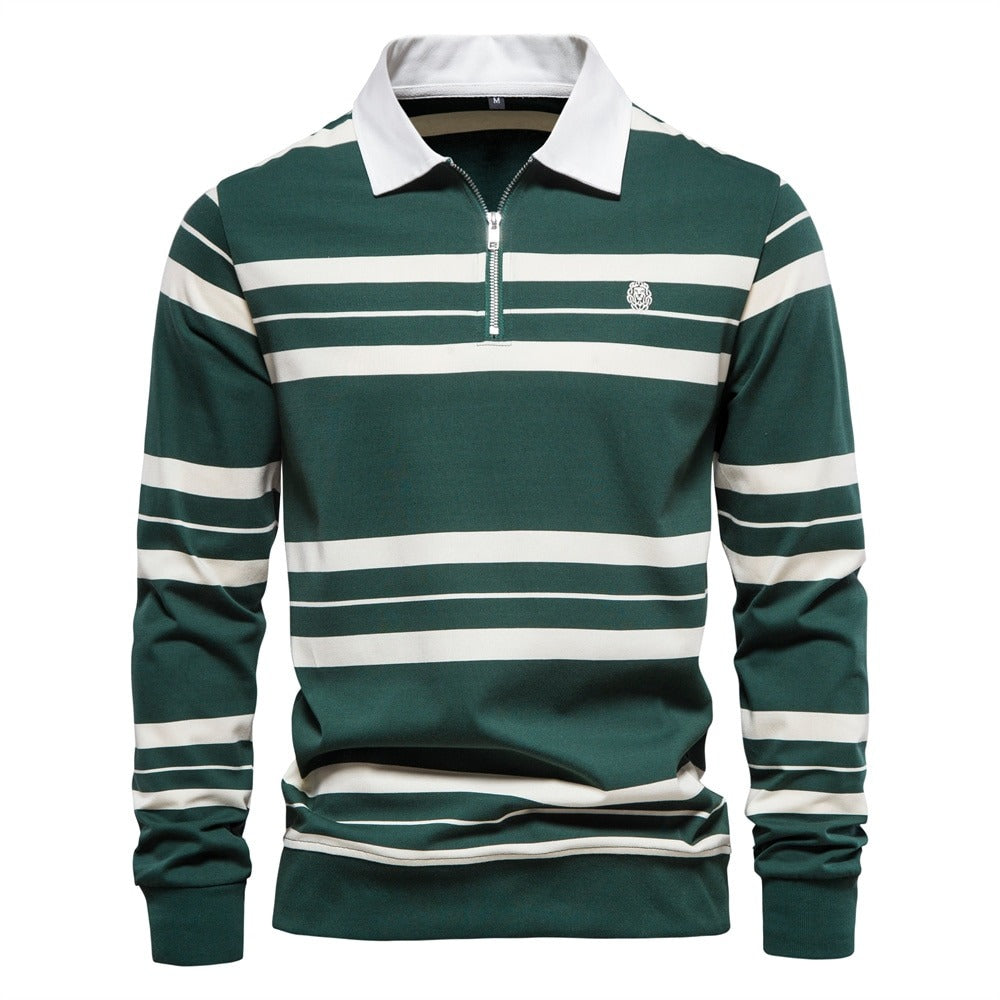 Finesso Men's Long-Sleeve Polo Shirt