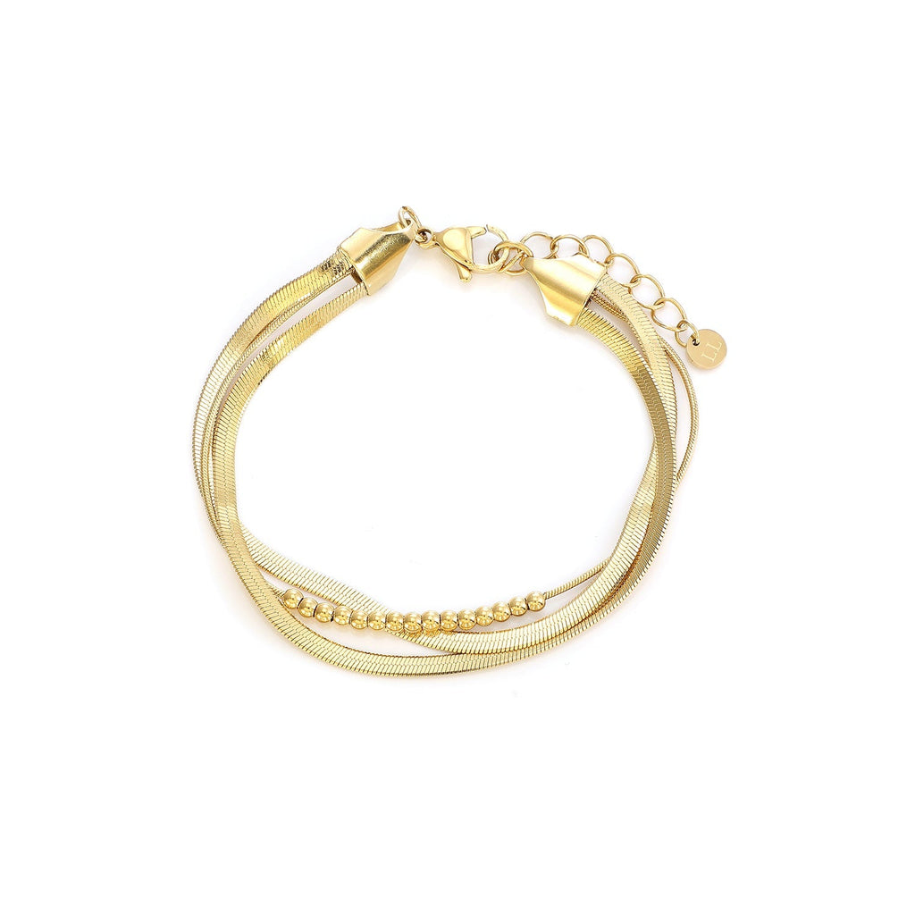 Daisy | Drielaagse Luxe Armband Goud