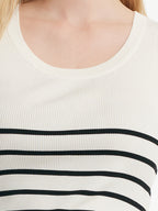 Striped Acetate and Cotton Tank Top