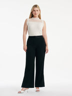 Women's Top with Ruffles Made from Tencel and Wool