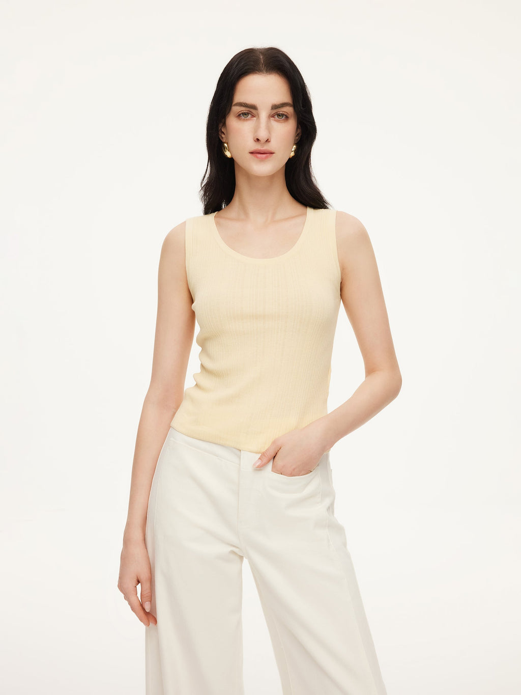 Cotton Women's Top with Mulberry Silk