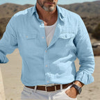 Isak | Plain Shirt with Chest Pocket