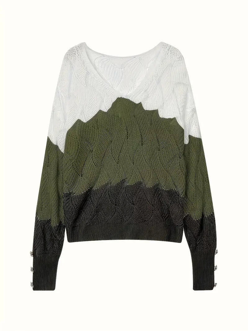 Renilda | Elegant Knitted Jumper with V-Neck